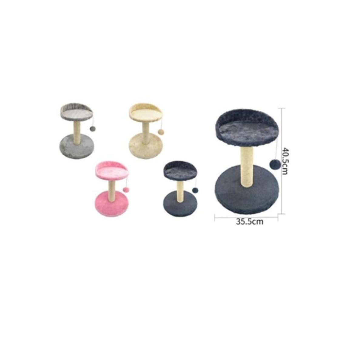 GENERICO - Torre Rascador Para Gato Árbol Juguete 40x35cm Rosa