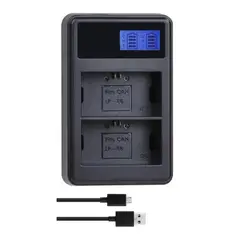 GENERICO - CARGADOR DOBLE LC-E6 CANON ALTERNATIVO PARA BATERÍA LP-E6