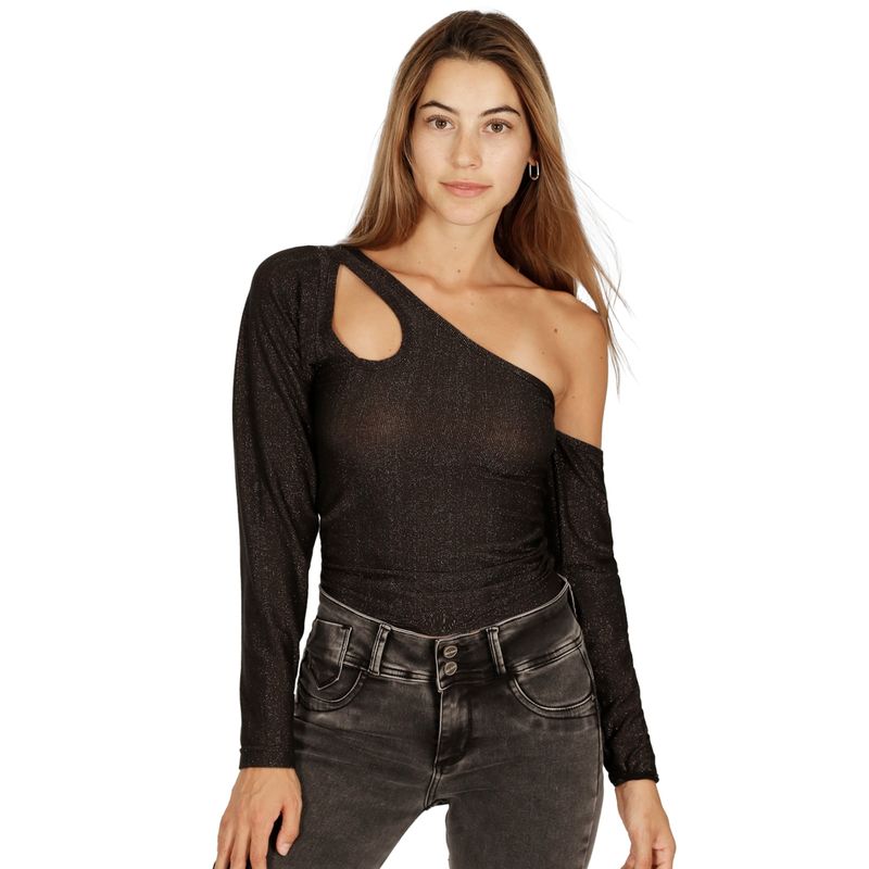 DIVINO JEANS - Polera Adriana Negro Divino Jeans