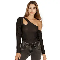 DIVINO JEANS - Polera Adriana Negro