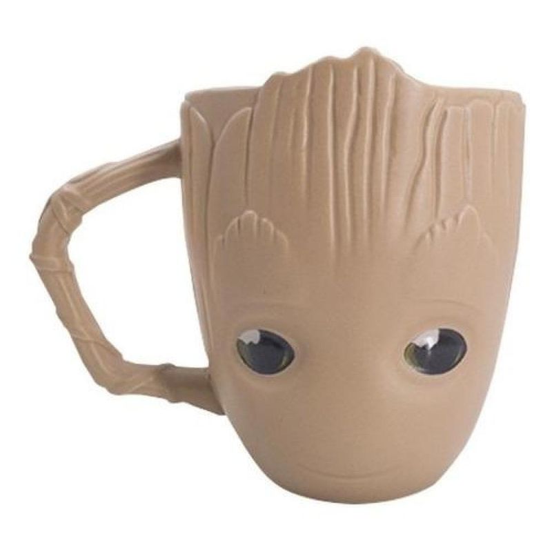 GENERICO - Taza Xl Ceramica 3d Baby Groot Marvel 600 Ml - Negro