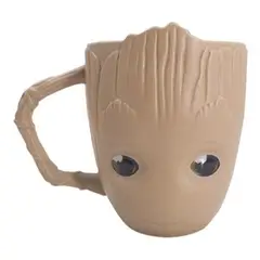 GENERICO - Taza Xl Ceramica 3d Baby Groot Marvel 600 Ml - Negro