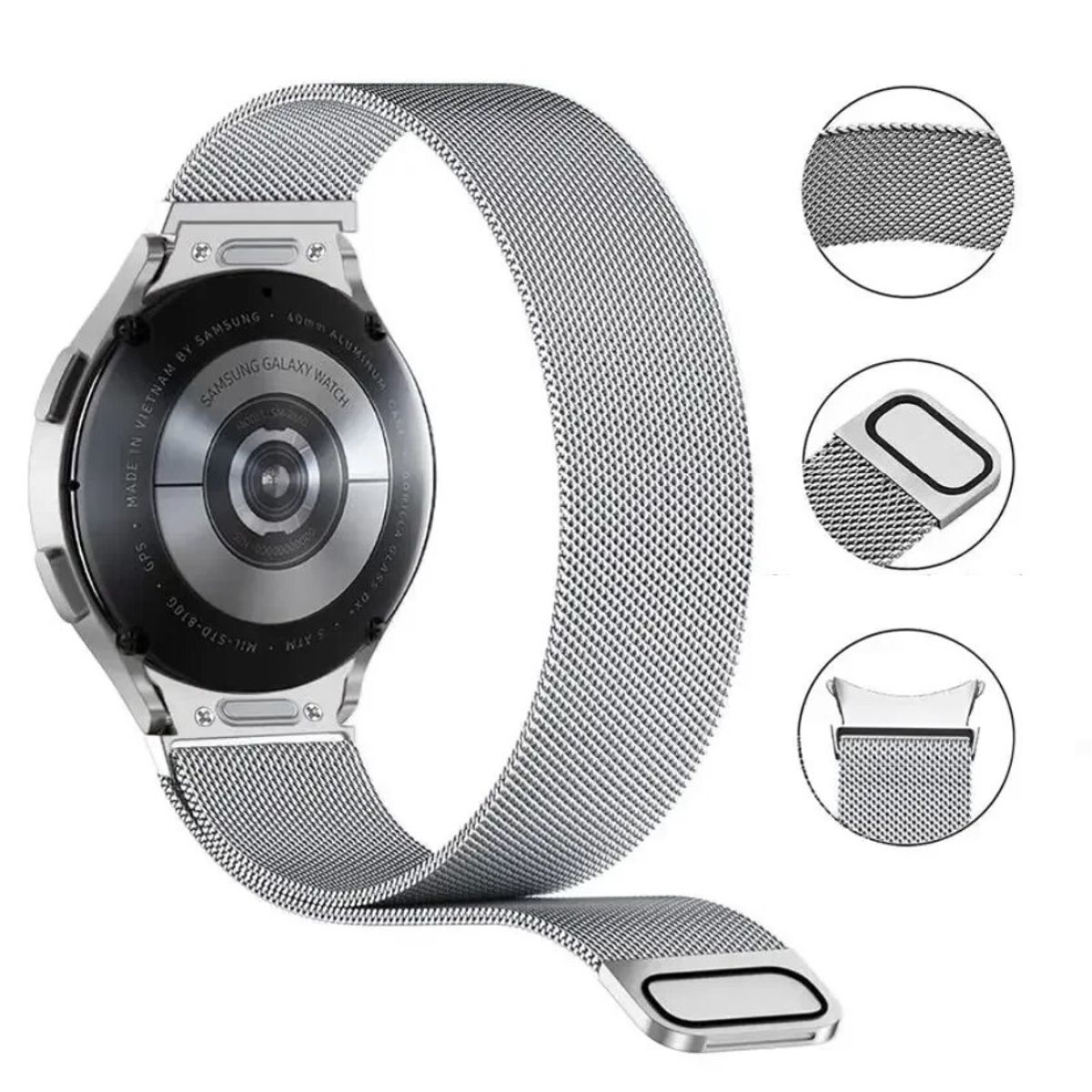 GENERICO - Correa Malla Para Galaxy Watch 6 Cierre Magnético Colores