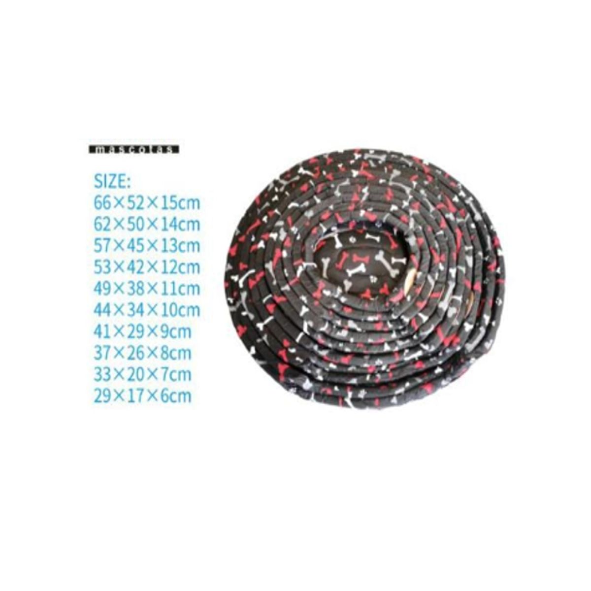 GENERICO - Colchoneta Cama Para Mascotas Diseño Huesos