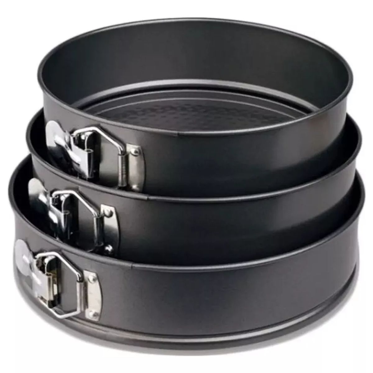 GENERICO - 3 Moldes De Torta Desmontable Antiadherente Reposteria