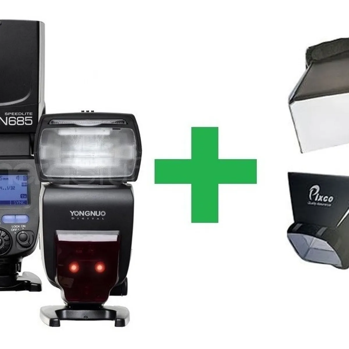 GENERICO - FLASH YONGNUO YN685 PARA NIKON TTL HSS + DIFUSOR SOFTBOX