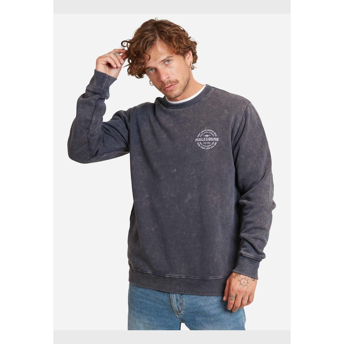 MAUI AND SONS - Poleron Free Waves Surfing Azul Hombre Maui And Sons