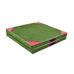 GENERICO - Colchoneta Verde Canvas Plegable Con Manilla 120 X 60 X 5 Cm