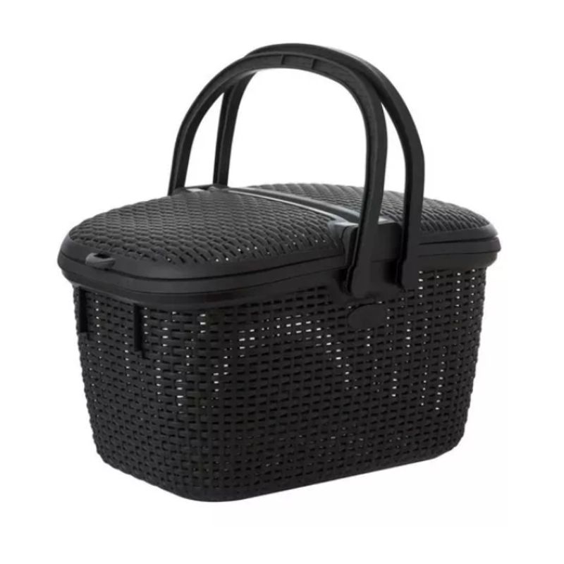 REYPLAST - Canasto O Cesto Rattan Para Alimentos Picnic O Camping