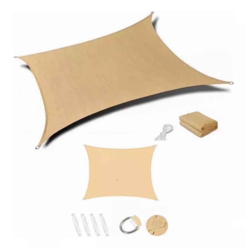 GENERICO - Carpa Toldo Vela Rectangular Impermeable Para Sombra 3,6 x 4,8mt