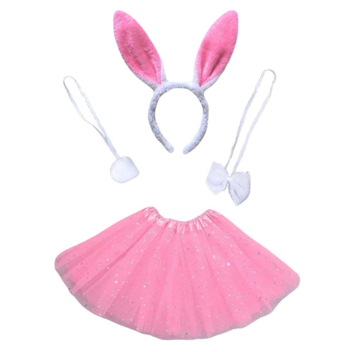 GENERICO - Disfraz Niña Conejita Tutú +orejas +humita Y Cola