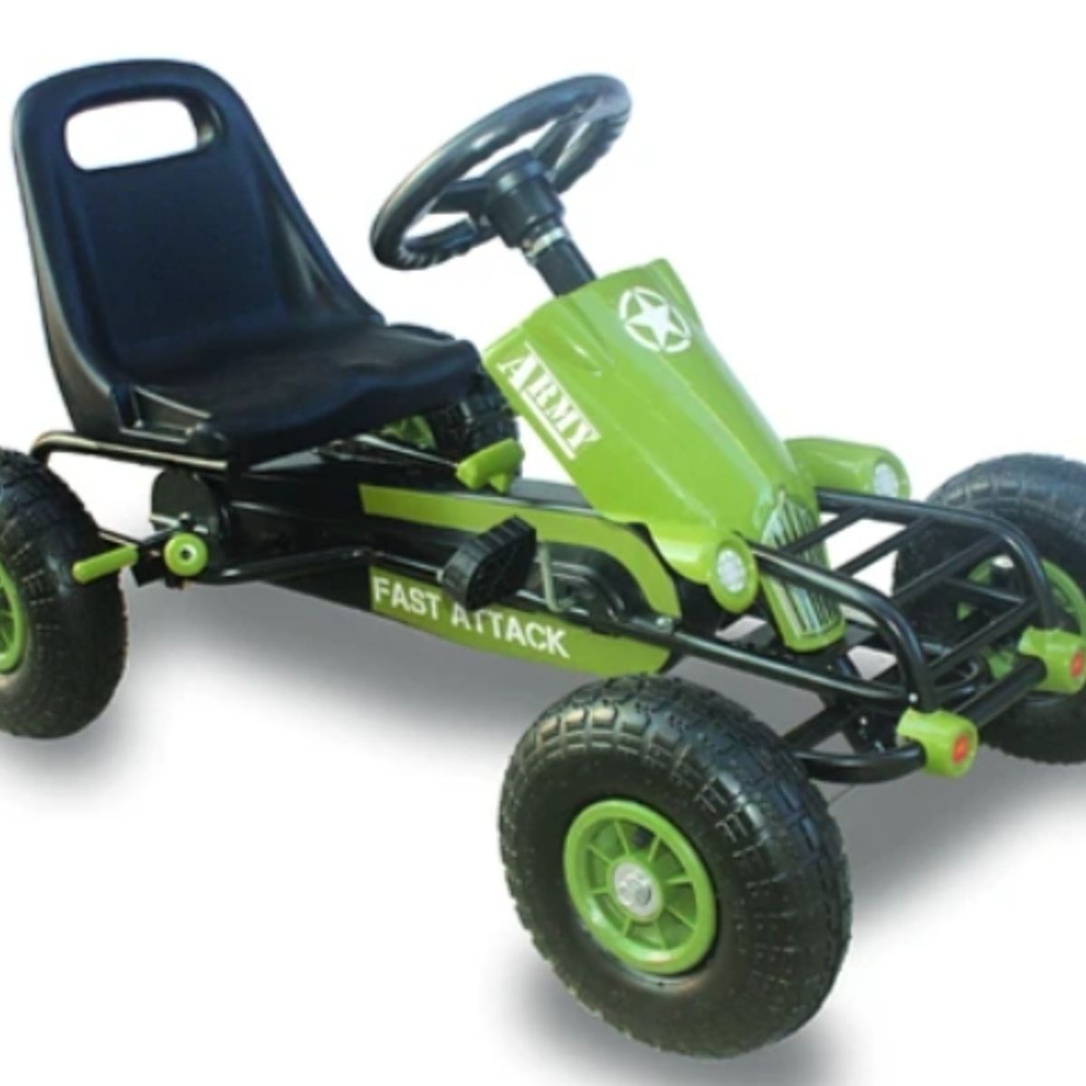 KIDSCOOL - Go Kart Racing Army XL Verde