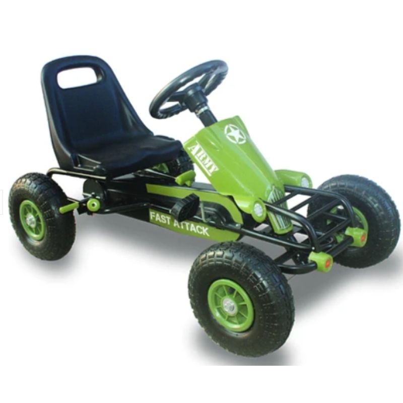 KIDSCOOL - GO KART RACING ARMY XL VERDE