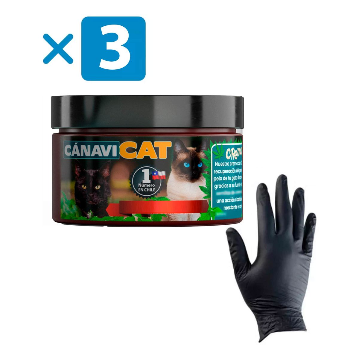 CANAVILAYER - pack Crema ortiga Aceite Esencial más 3 Guantes de latex.