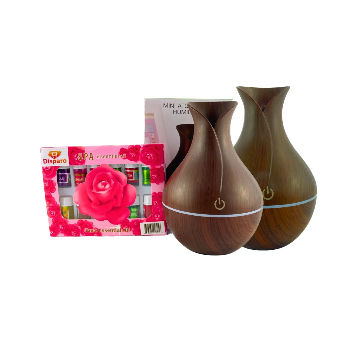 GENERICO - Pack de 2 Humidificador aromatizadores + Pack 12 esencias