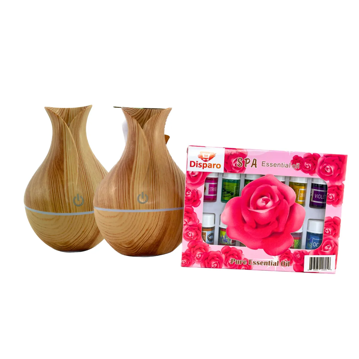 GENERICO - Pack de 2 Humidificador aromatizadores + Pack 12 esencias