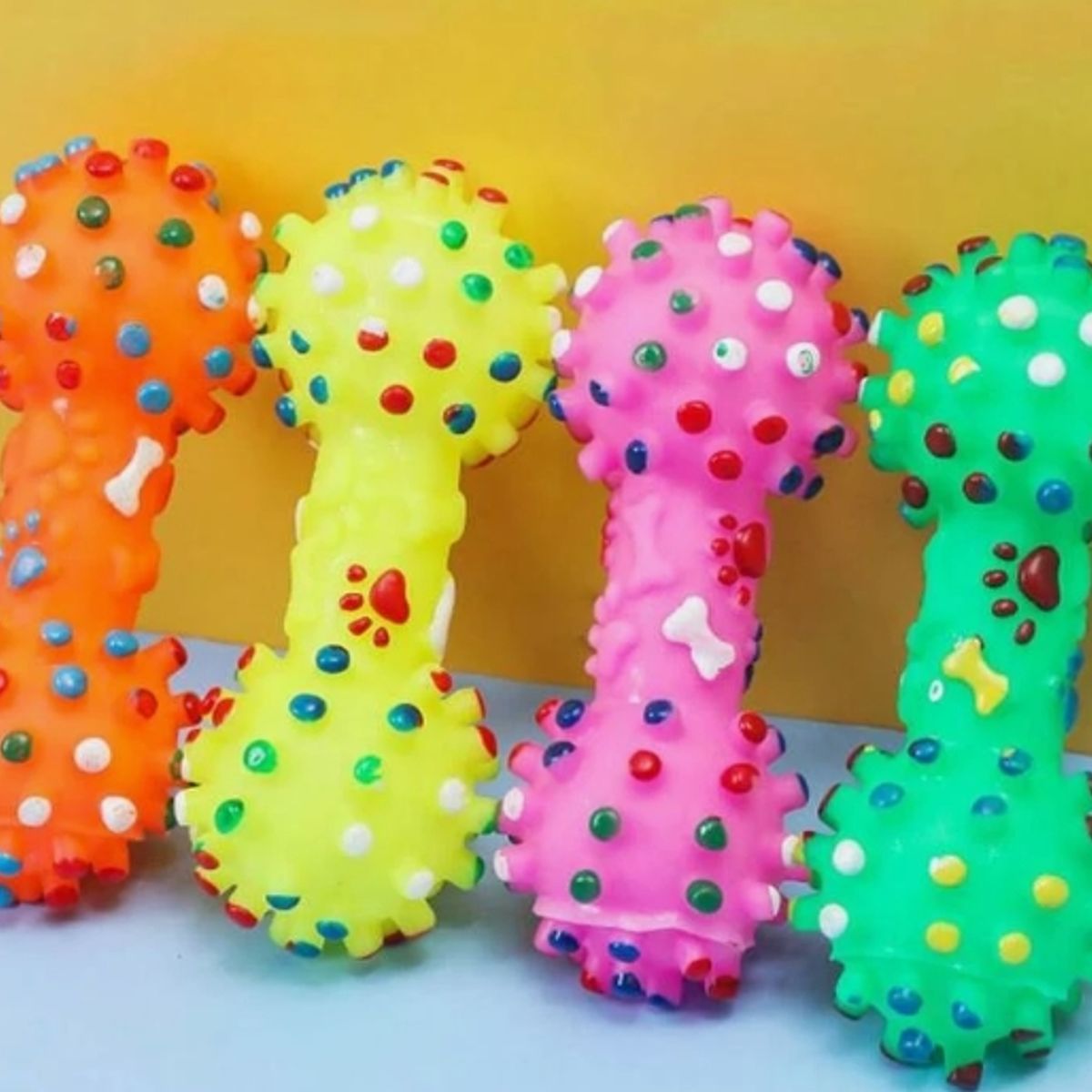 GENERICO - Juguete De Sonido De Mascota En Forma De Hueso Set 4