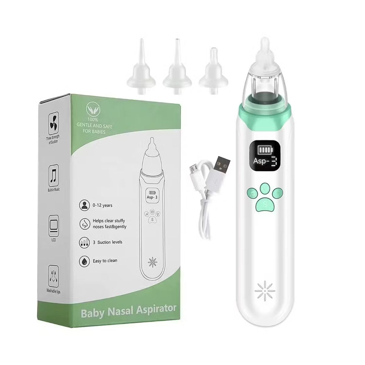 GENERICO - Aspirador Nasal De Remoción Moco Eléctrico Para Bebés