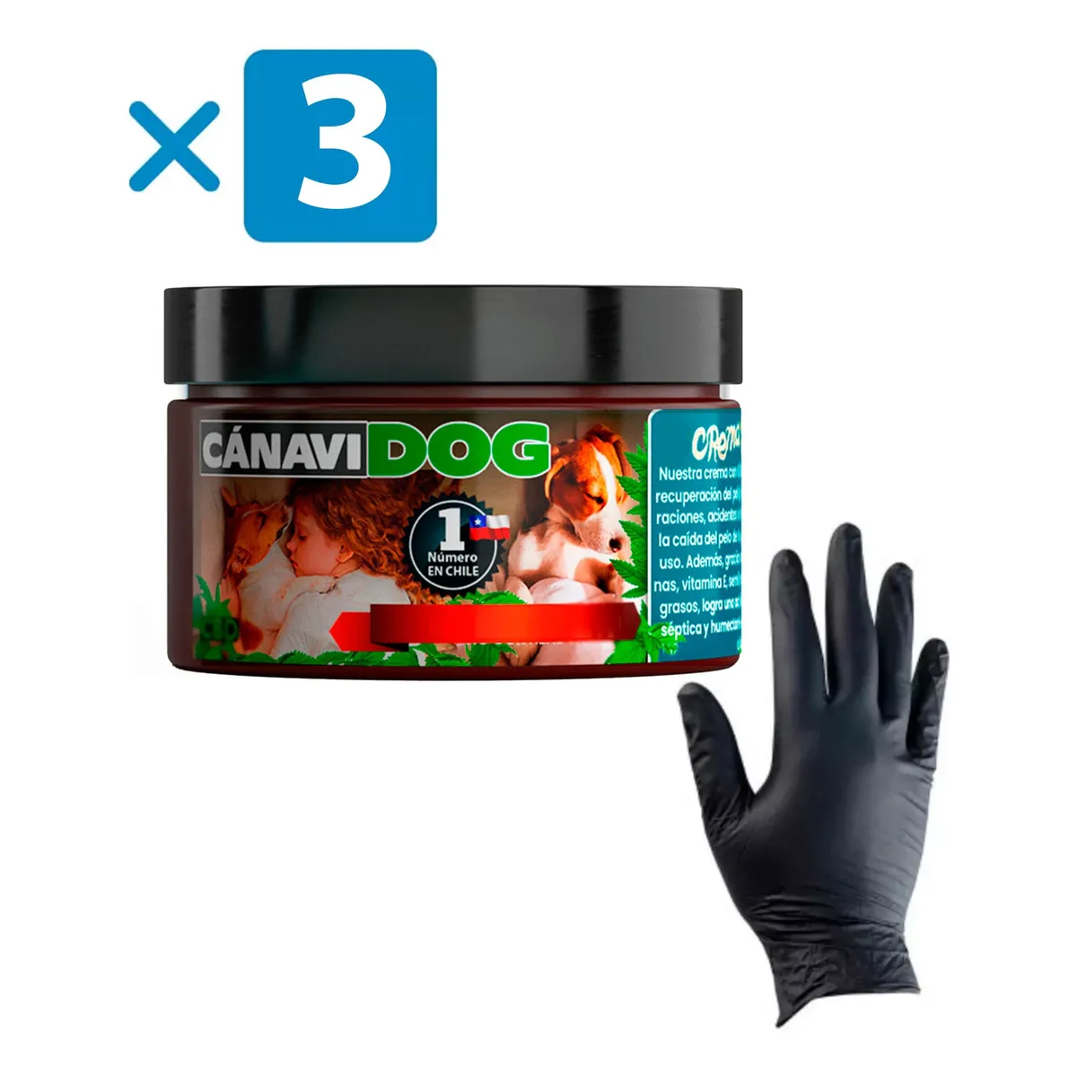 CANAVILAYER - pack Crema ortiga Aceite Esencial más 3 Guantes de latex