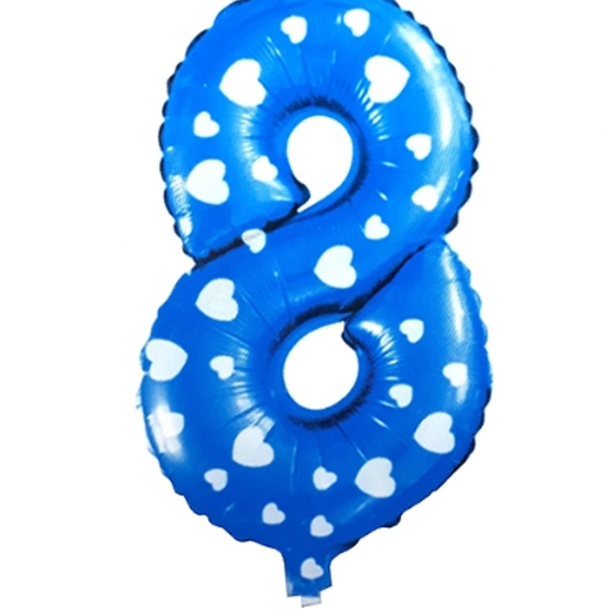 GENERICO - Globo Metalico 26 Numeros 8 Polka Celeste X1 Unidad