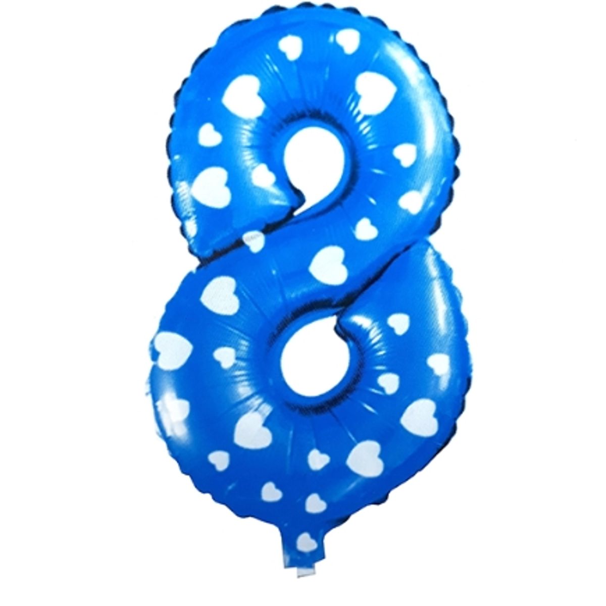 GENERICO - Globo Metalico 26 Numeros 8 Polka Celeste X1 Unidad