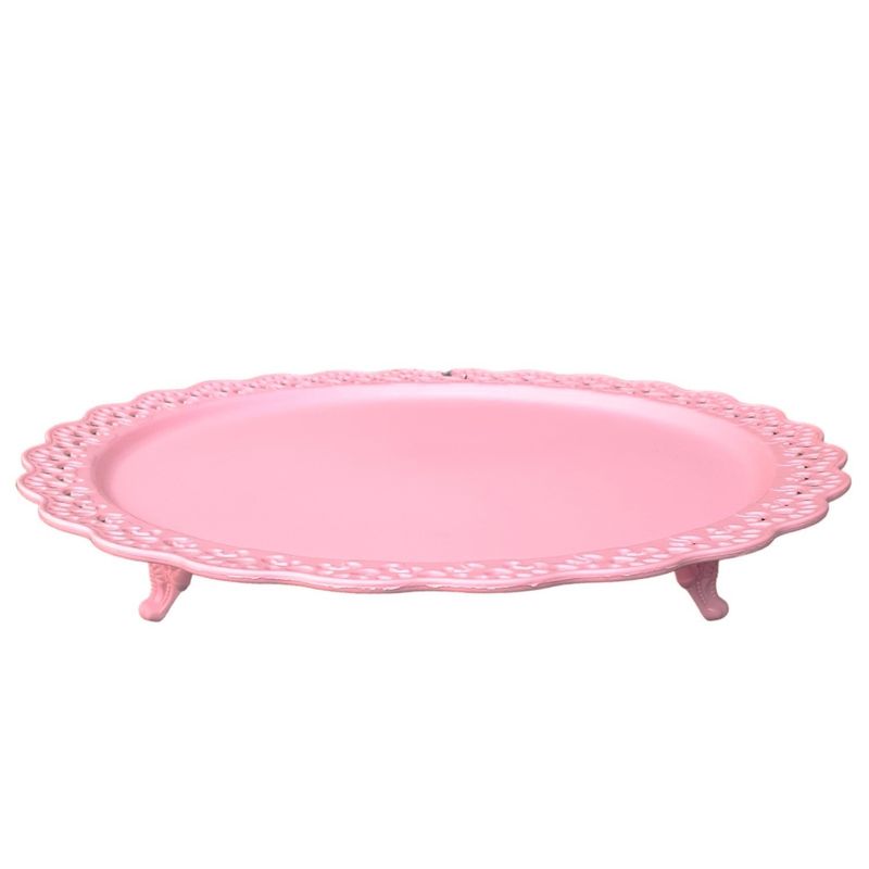 GENERICO - Porta Torta Redondo Grande 33cm - Rosado