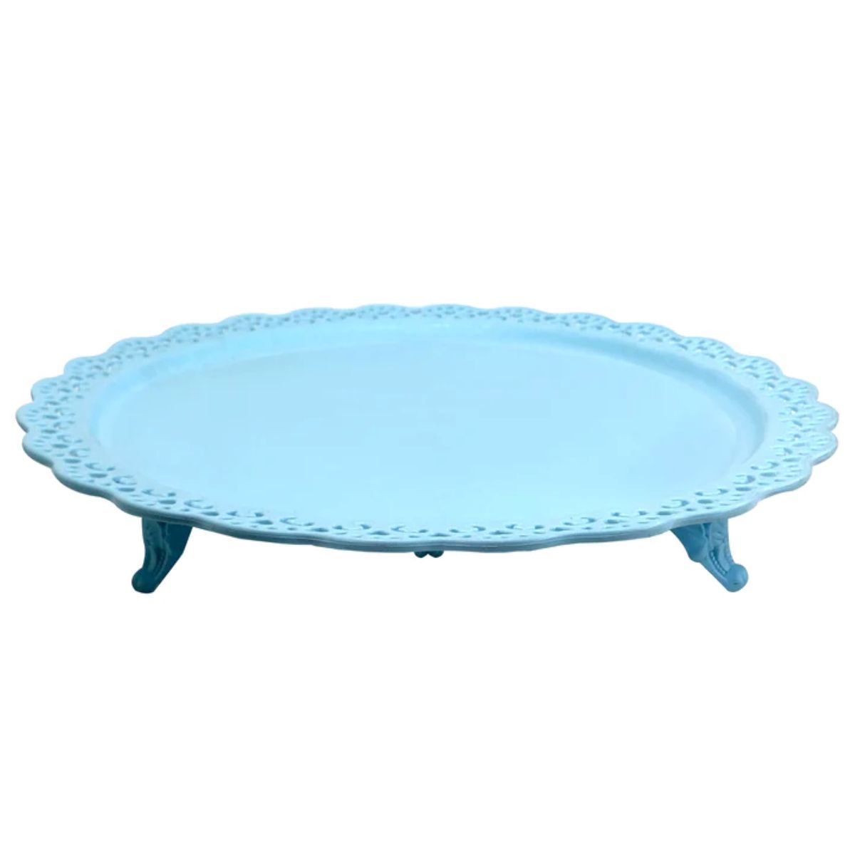 GENERICO - Porta Torta Redondo Grande 33cm - Celeste