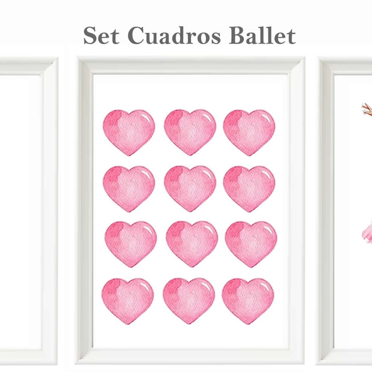 DECORACION CREATIVA - Set Cuadro infantil niña Ballet