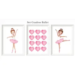 DECORACION CREATIVA - Set Cuadro infantil niña Ballet