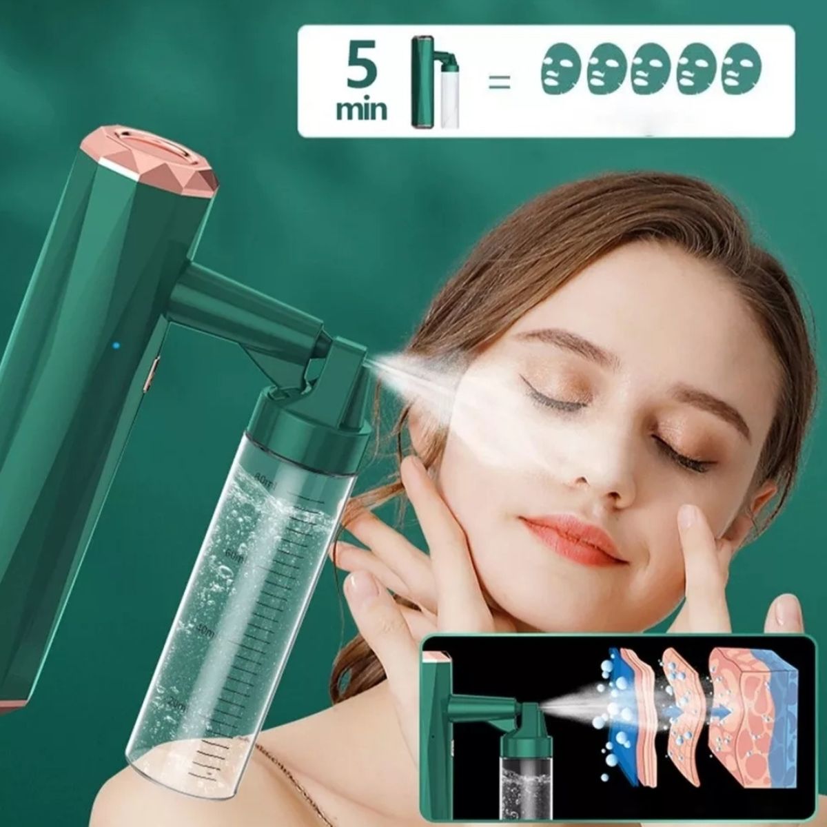 GENERICO - Injector De Oxigeno De Agua Aerosol Hidratante Facial 90ml