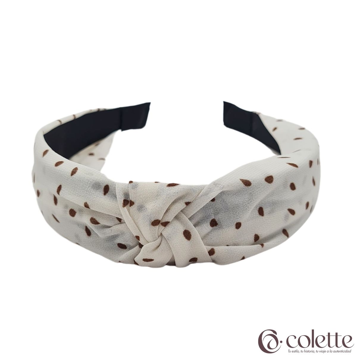 COLETTE - Diadema Rigido Nudo Estampado Pastel Colores Varios
