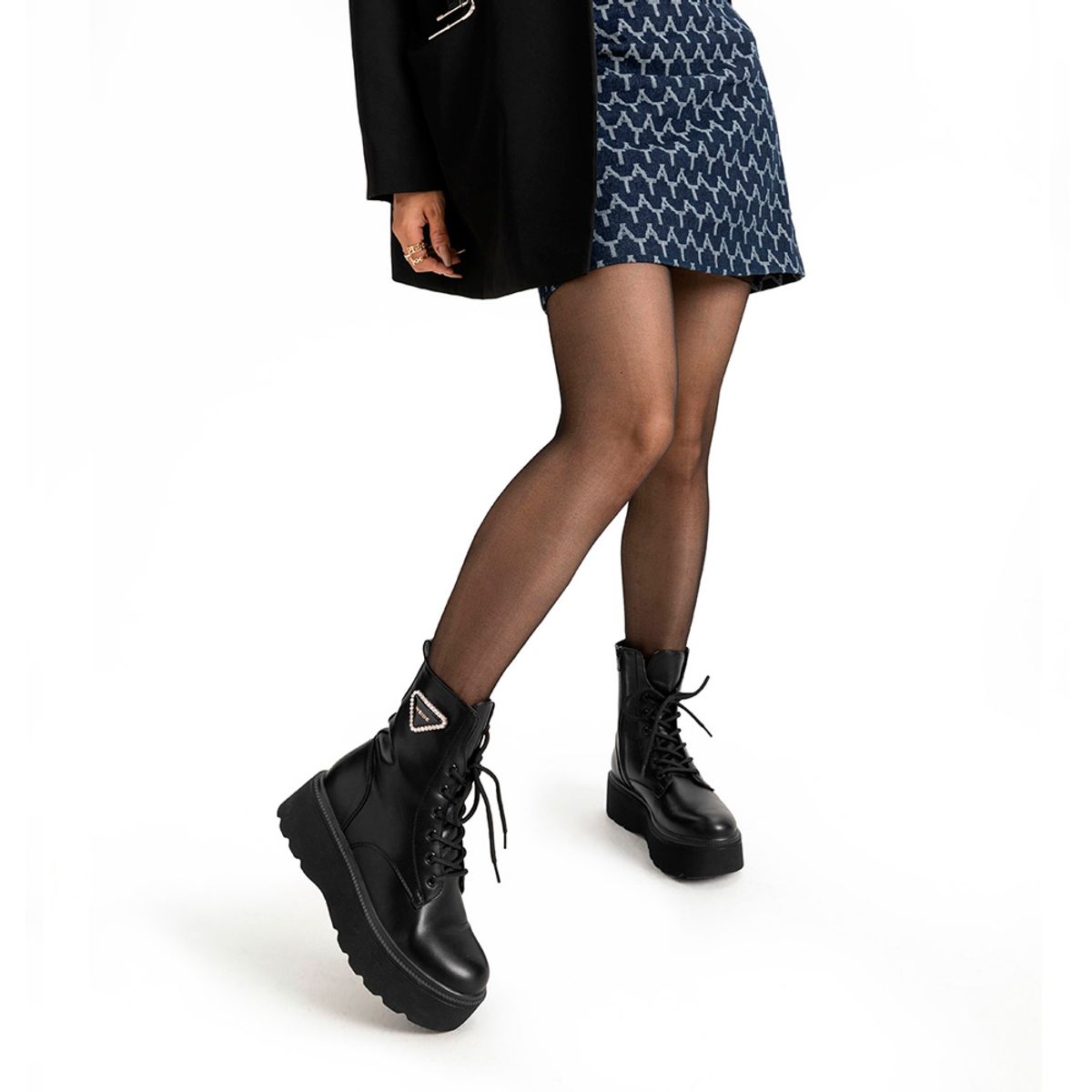 WEIDE - Botin Negro Casual Mujer Weide ZS39