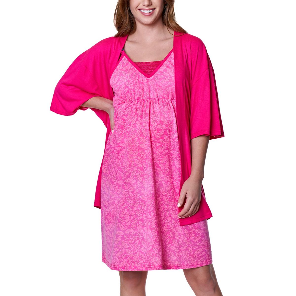 BAZIANI - Camisola Y Bata Maternal 8618