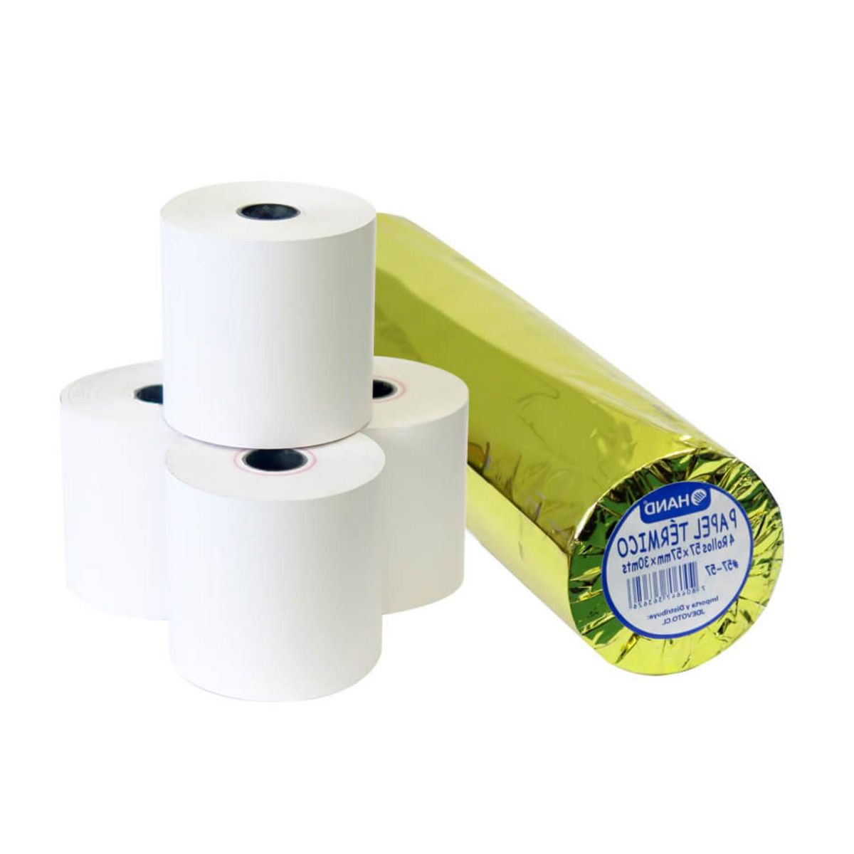 HAND - 4 Rollos Papel Térmico 57x57mm 30mts Hand - SC