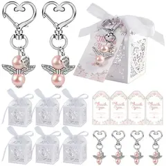 GENERICO - Llavero De Angel Para Baby Shower Recuerdo Boda Pack 24pcs