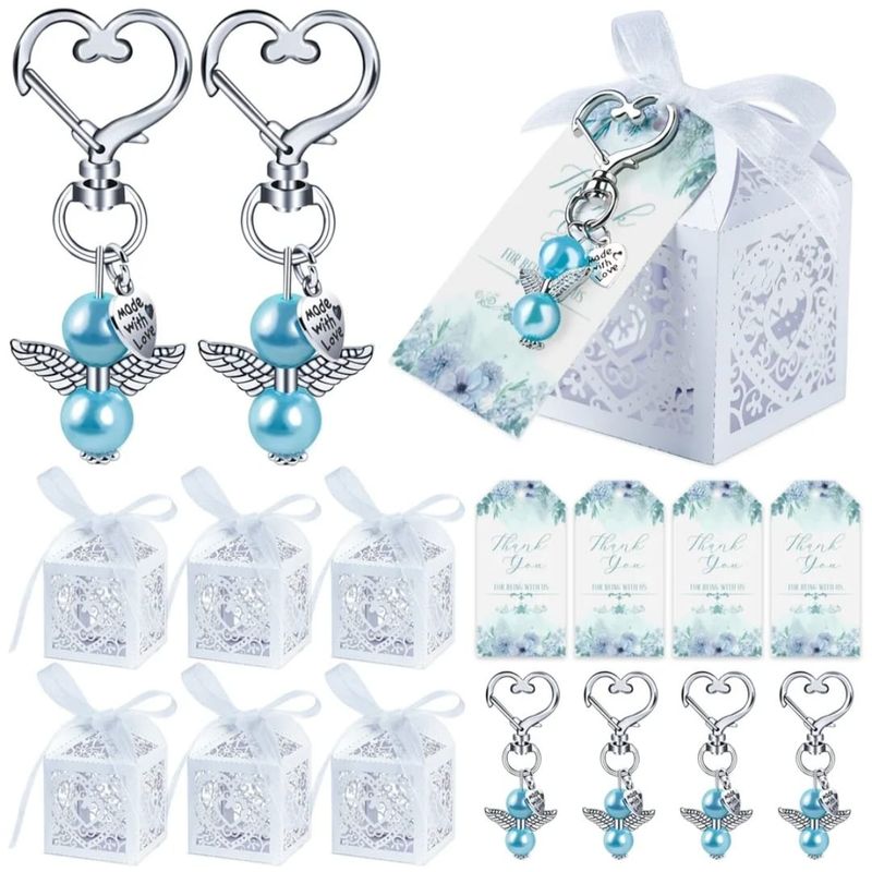 GENERICO - Llavero De Angel Para Baby Shower Recuerdo Boda Pack 24pcs