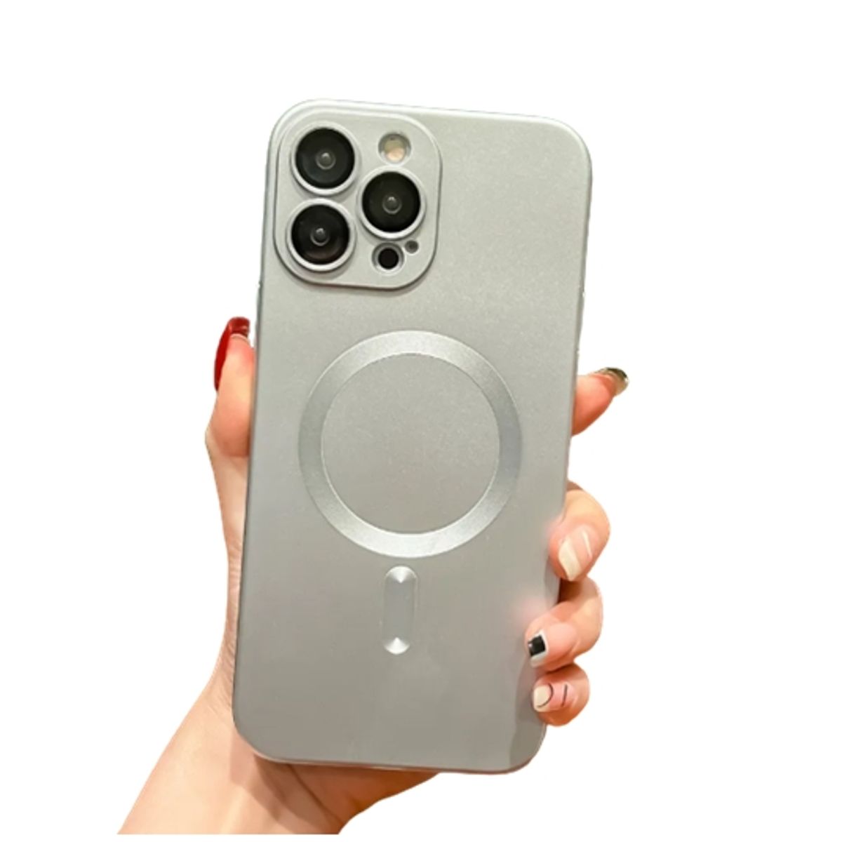 GENERICO - Carcasa Magsafe Para iPhone 11 plata Metalizada