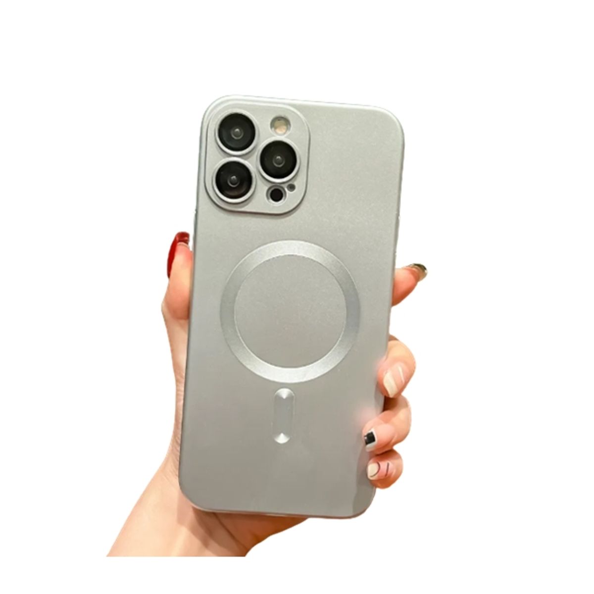 GENERICO - Carcasa Magsafe Para iPhone 11 plata Metalizada