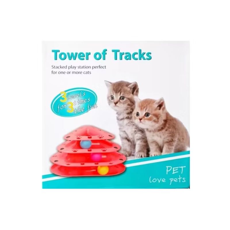 GENERICO - Juguete Para Gatos Torre Con Pelotas 3 Niveles Ingenio
