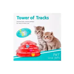 GENERICO - Juguete Para Gatos Torre Con Pelotas 3 Niveles Ingenio