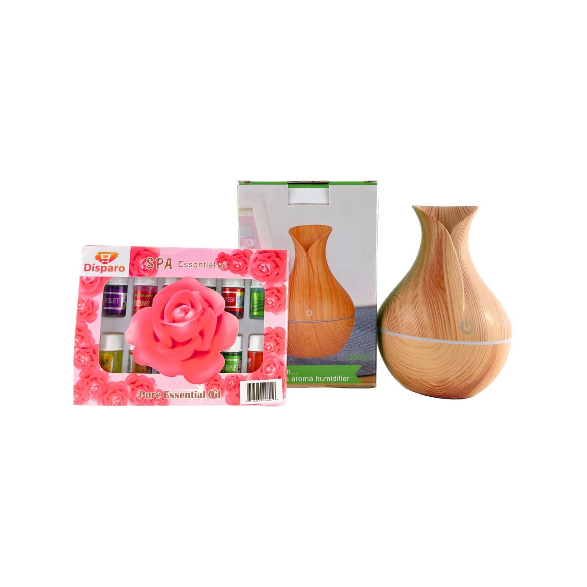 GENERICO - Humidificador Aromatizador diseño 200ML + 12 Esencias