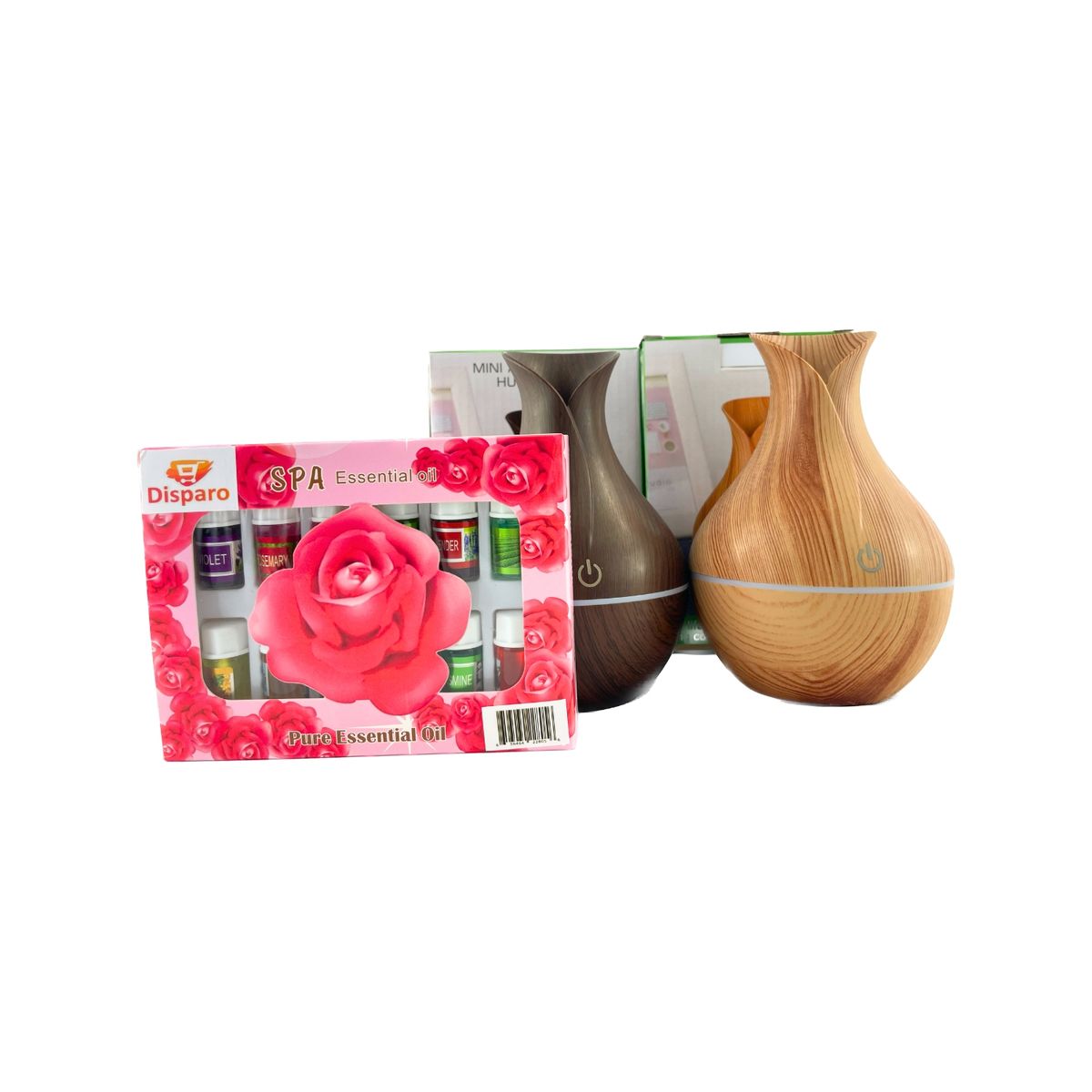 GENERICO - Pack 2 Humidificadores Aromatizadores 200ML + 12 Esencias