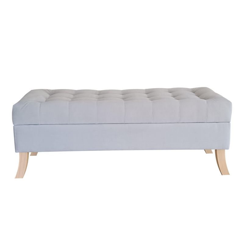 GENERICO - Banqueta Baúl Portofino Color Gris Perla 119x45x45cm