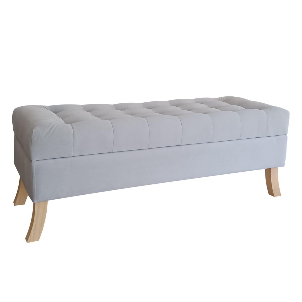 GENERICO - Banqueta Baúl Portofino Color Gris Perla 119x45x45cm