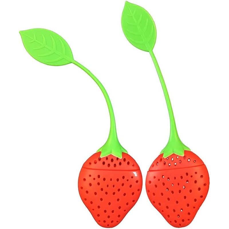 KUANGYE - 20 Infusores De Té De Silicona, Forma De Frutilla_
