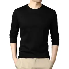 EVERSO - Camiseta para Hombre Cuello Redondo Manga Larga - Sin Polar