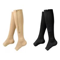 2 Pares Media Cierre Compresión Varices Larga Calceta