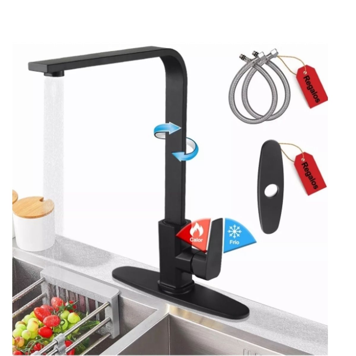 BLUEDREAMER - lavaplatos llave lavaplatos monomando llaves inoxidable griferia