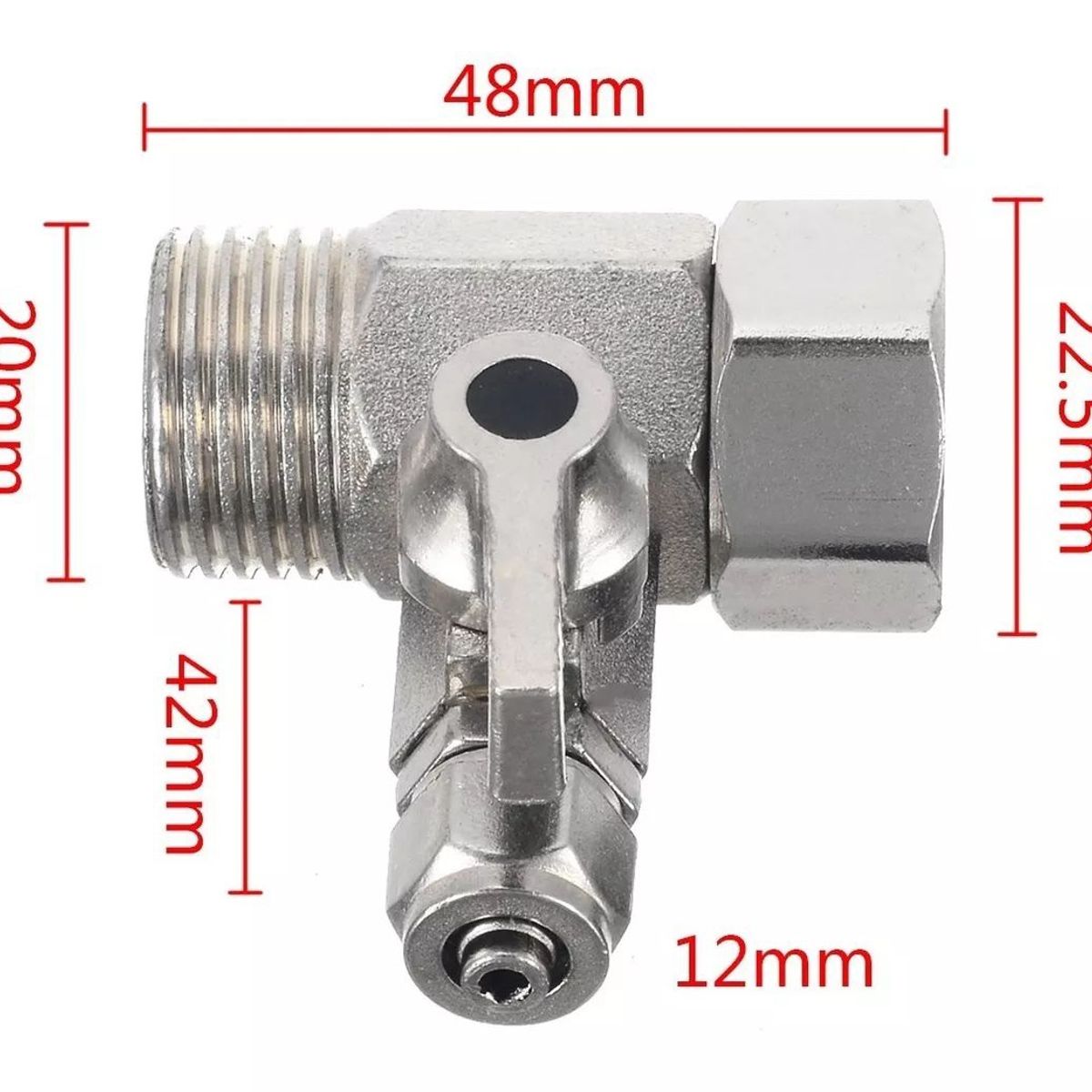 KUANGYE - Llave Paso Conexion 12 X14 Para Refrigerador Ice Maker