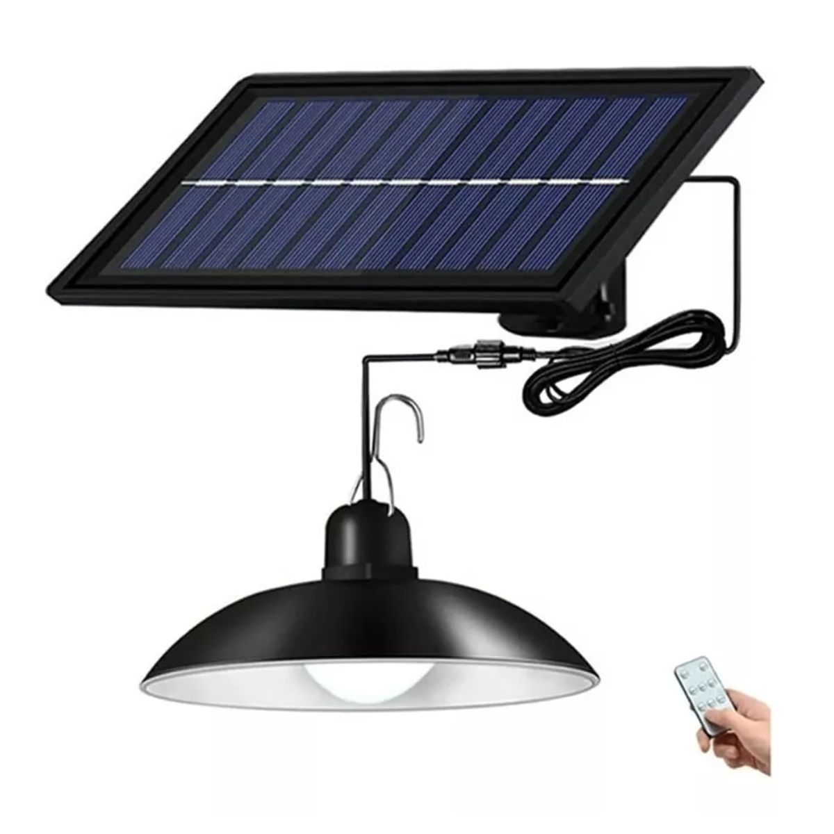GENERICO - Lampara Solar Colgante 120w Plafon + Panel Solar + Control